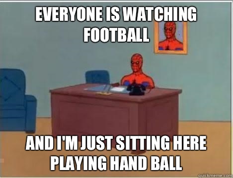 Everyone is watching football And Im just sitting here mastu - Im just sitting here masturbating