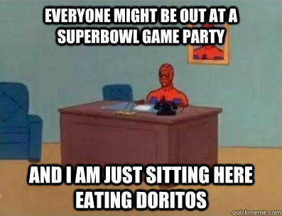 everyone might be out at a superbowl game party and i am ju - Masturbating Spiderman alternate