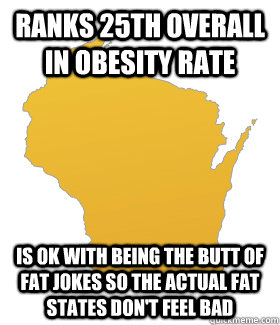ranks 25th overall in obesity rate is ok with being the butt -