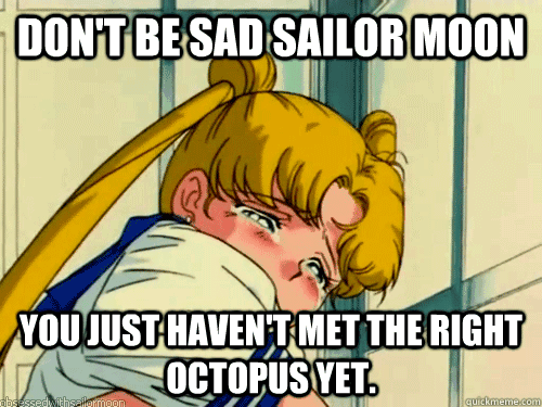 dont be sad sailor moon you just havent met the right octo - nudge
