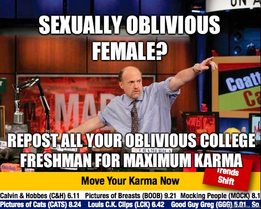 Sexually oblivious female Repost all your - Mad Karma with Jim Cramer