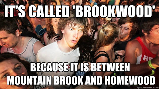 its called brookwood because it is between mountain broo - Sudden Clarity Clarence