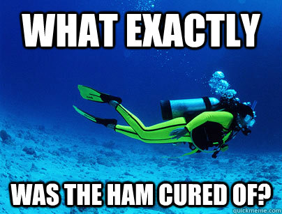 what exactly was the ham cured of - Deep Sea Diver