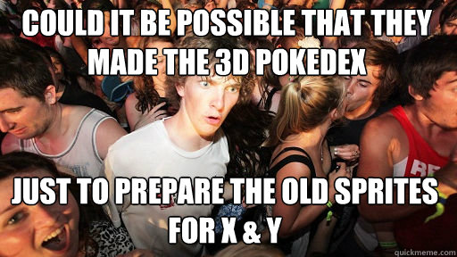could it be possible that they made the 3d pokedex just to p - Sudden Clarity Clarence