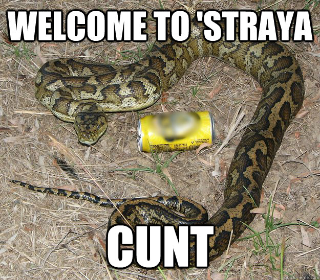 welcome to straya cunt -