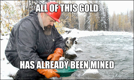 all of this gold has already been mined - Depressed Gold Miner