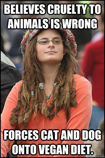 believes cruelty to animals is wrong forces cat and dog onto - College Liberal