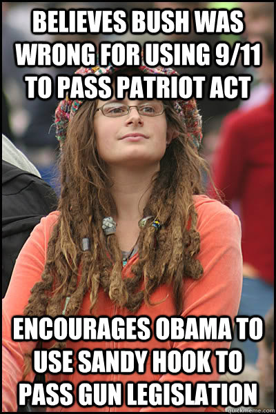 believes bush was wrong for using 911 to pass patriot act e - College Liberal