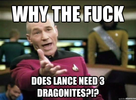 why the fuck does lance need 3 dragonites - why the fuck picard