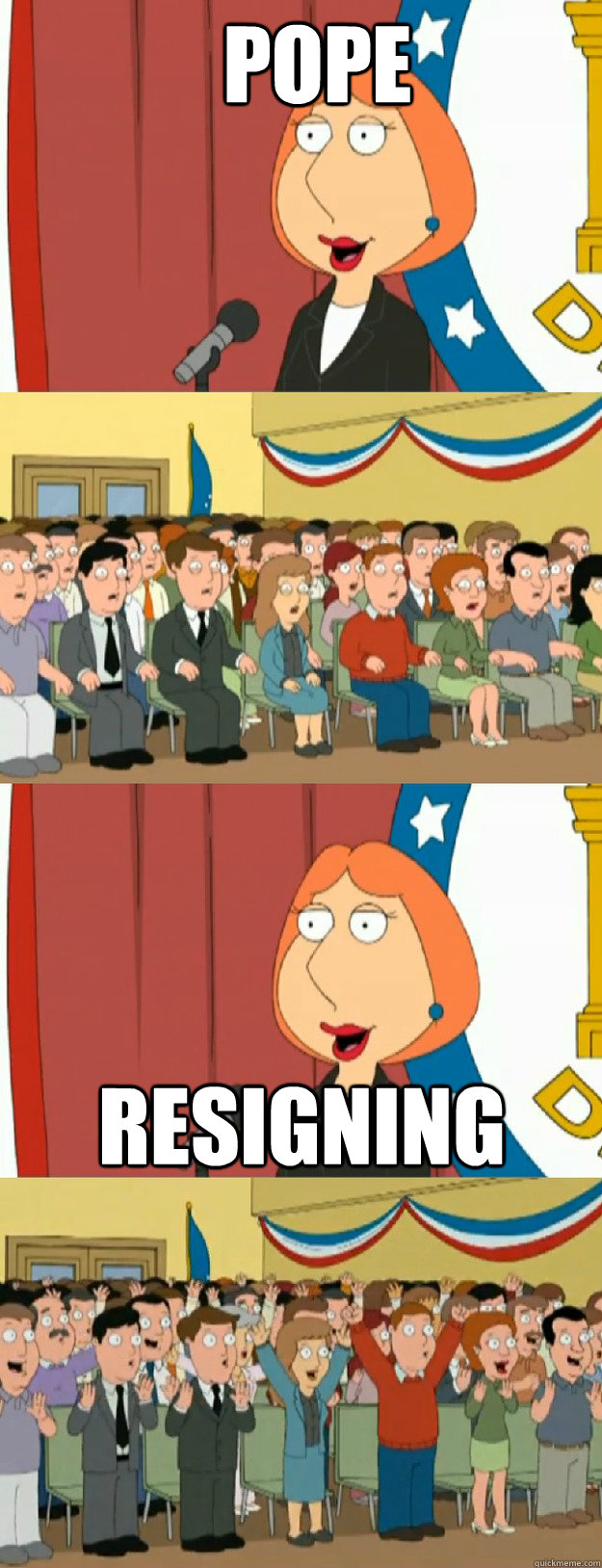 pope resigning - Lois Griffin
