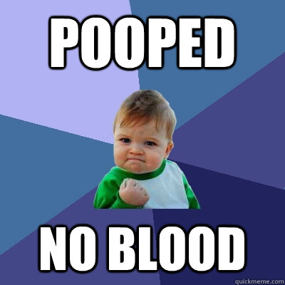 pooped no blood - Success Kid