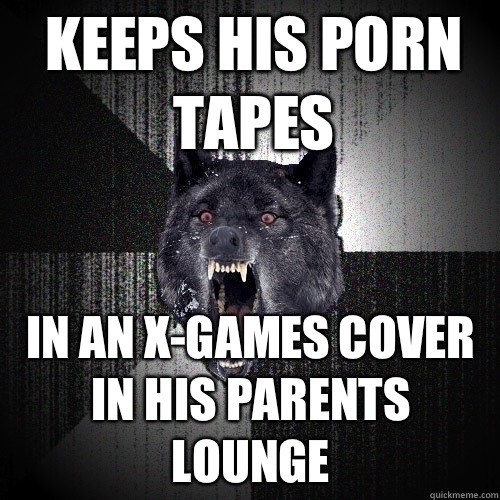 Keeps his porn tapes in the front row of clas - Insanity Wolf