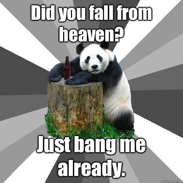 Did you fall from heaven Just bang me already - Pickup-Line Panda