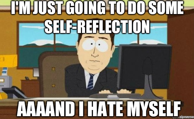 Im just going to do some selfreflection AAAAND ITS everywher - aaaand its gone