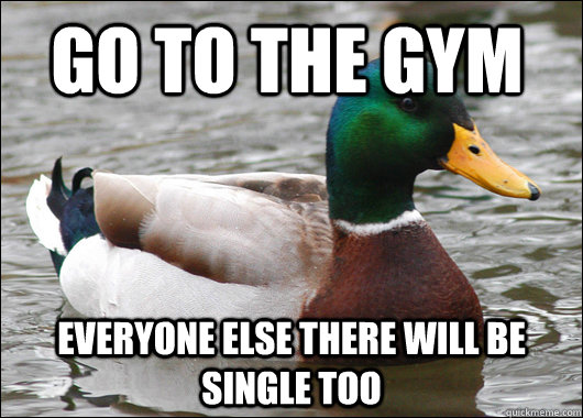 go to the gym everyone else there will be single too - Actual Advice Mallard