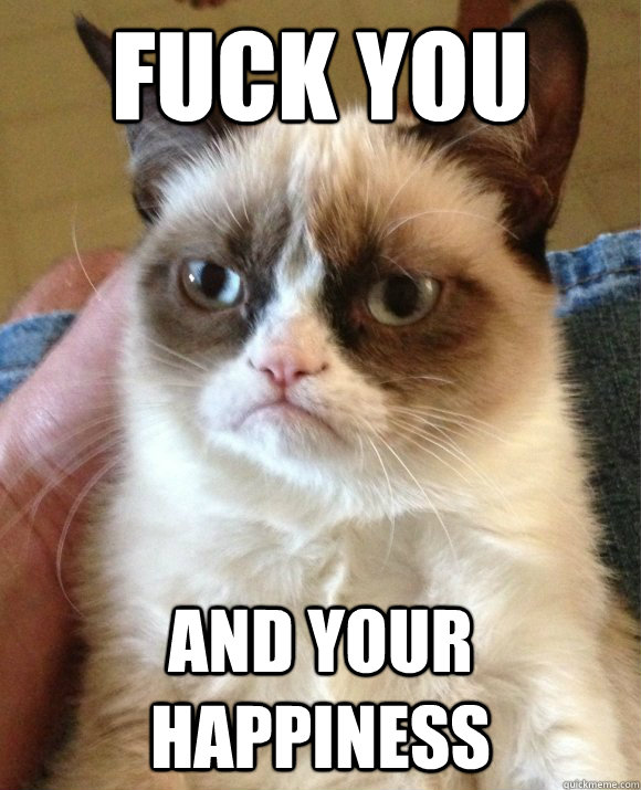 fuck you and your happiness - Tard the Cat