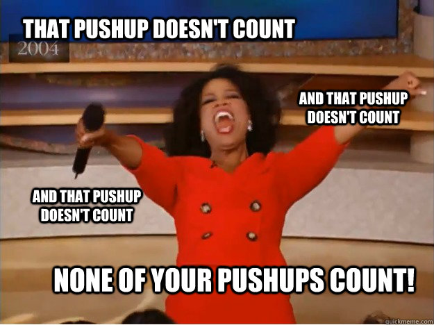 that pushup doesnt count none of your pushups count and th - oprah you get a car
