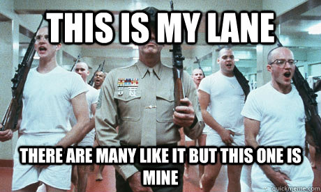 this is my lane there are many like it but this one is mine - Driving on the highway during rush hour