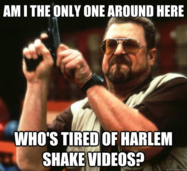 am i the only one around here whos tired of harlem shake vi - Big Lebowski