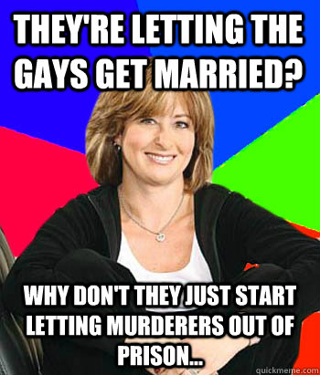 theyre letting the gays get married why dont they just st - Sheltering Suburban Mom