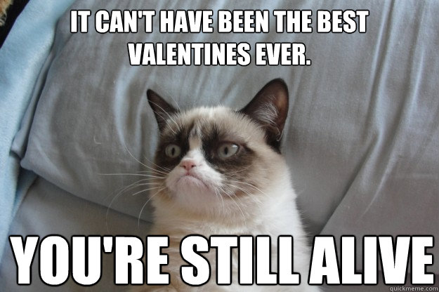 it cant have been the best valentines ever youre still al - GrumpyCatOL