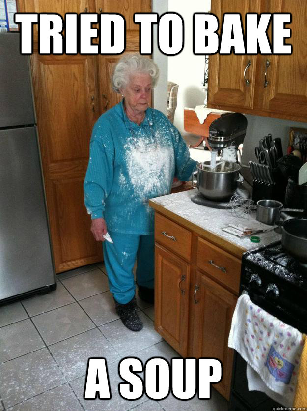 tried to bake a soup -