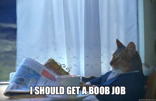 I SHOUld get a boob job - Sophisticated Cat