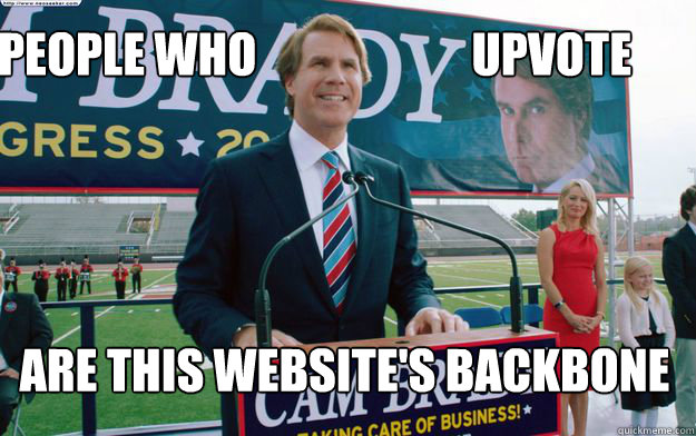 people who upvote are this websites -