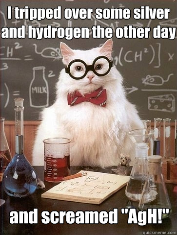 i tripped over some silver and hydrogen the other day and sc - Chemistry Cat