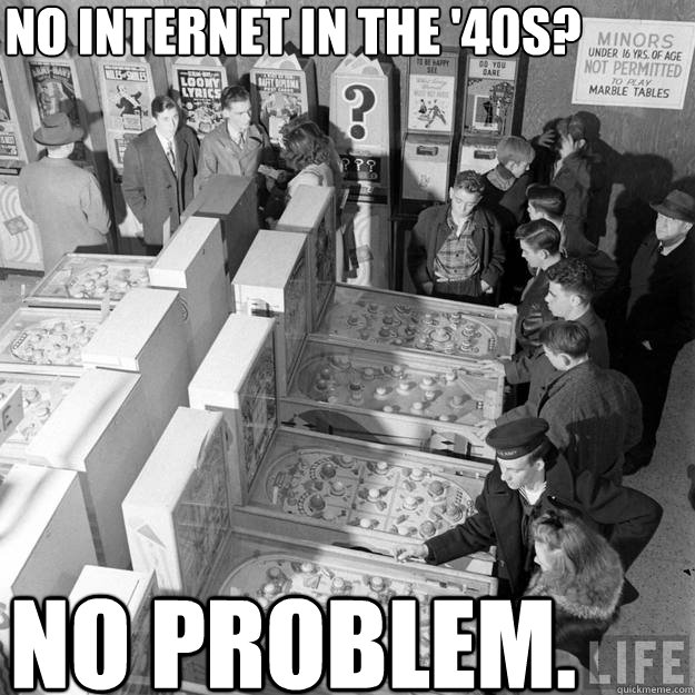 no internet in the 40s no problem - Pinball 1943