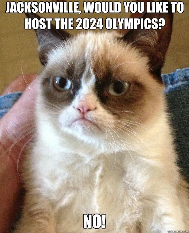 jacksonville would you like to host the 2024 olympics no - Grumpy Cat