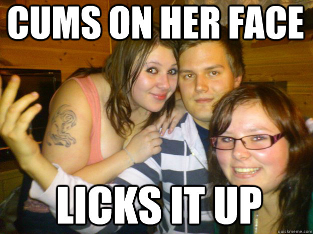 cums on her face licks it up - Coolguy arne