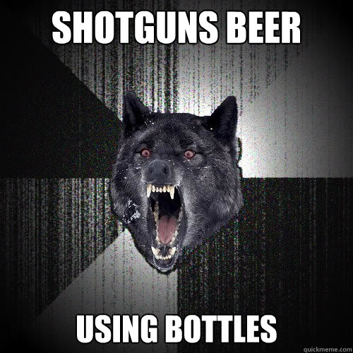 shotguns beer using bottles - insanitywolf