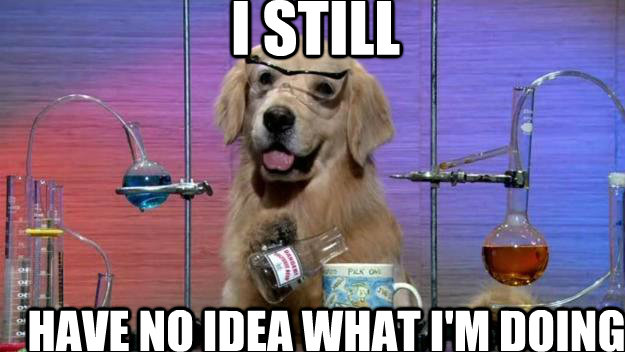 i still have no idea what im doing - Chemistry Dog