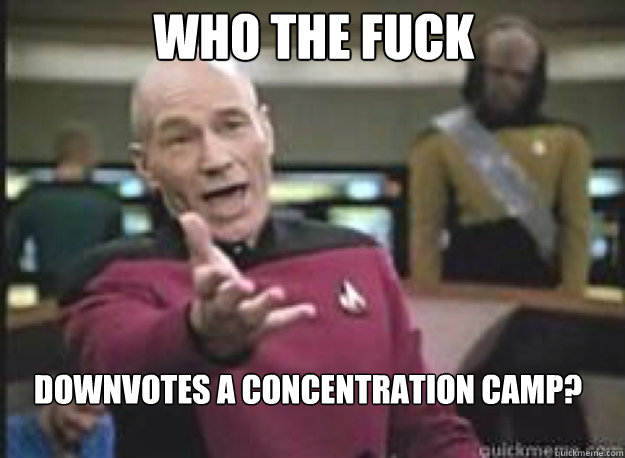 who the fuck downvotes a concentration camp - What the Fuck