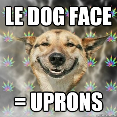 le dog face uprons - Stoner Dog