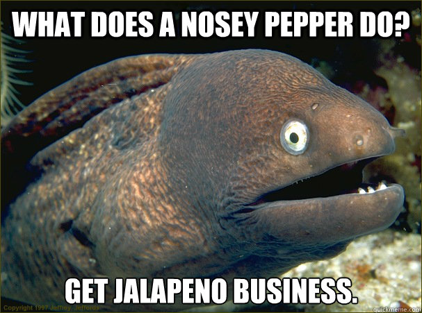 what does a nosey pepper do get jalapeno business - Bad Joke Eel