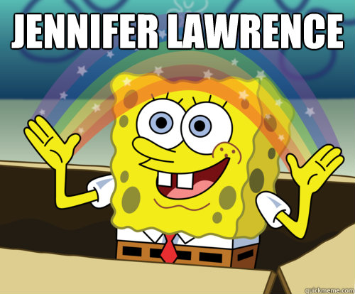 jennifer lawrence - Annoyed Sponge Bob Square Pants