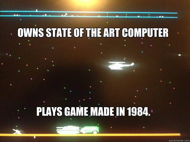 owns state of the art computer plays game made in 1984 - Rescue Raiders