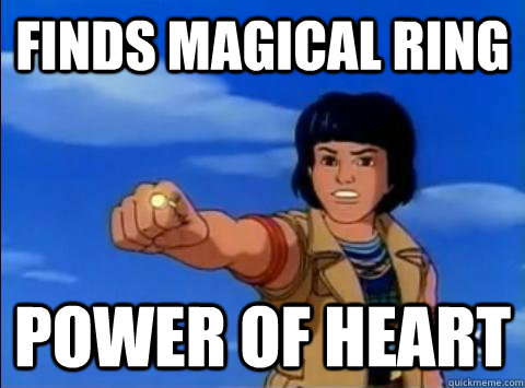 finds magical ring power of heart - missed out ma-ti