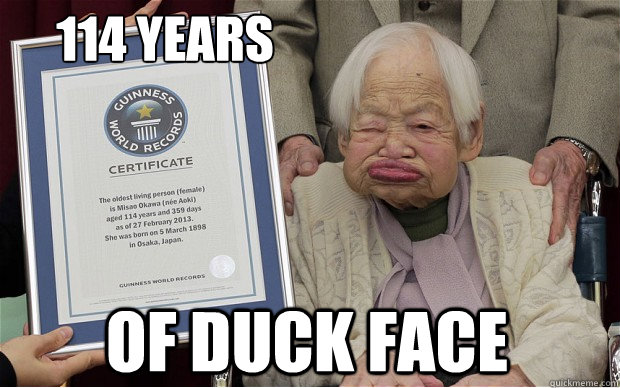 114 years of duck face - The First Duckface