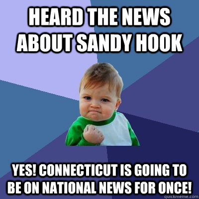 heard the news about sandy hook yes connecticut is going to - Success Kid