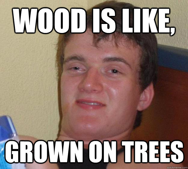 wood is like grown on trees - 10 Guy