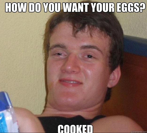 how do you want your eggs cooked - 10guy