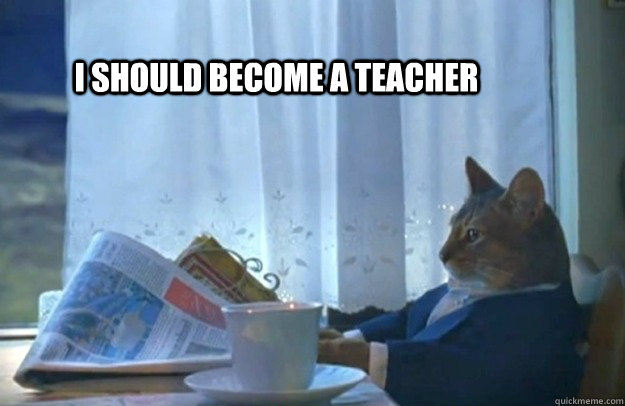i should become a teacher - Sophisticated Cat