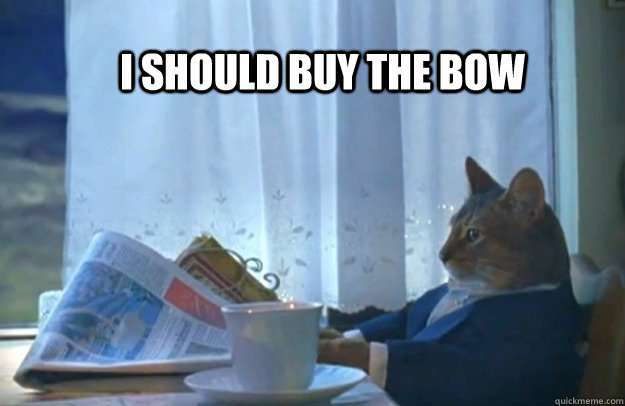 i should buy the bow - Sophisticated Cat