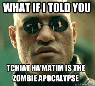 what if i told you tchiat hamatim is the zombie apocalypse - Matrix Morpheus