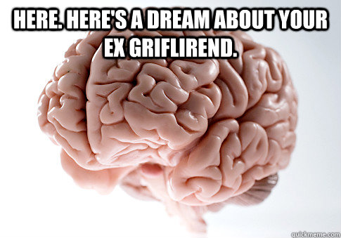 here heres a dream about your ex griflirend - Scumbag Brain