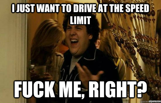 i just want to drive at the speed limit fuck me right - fuckmeright