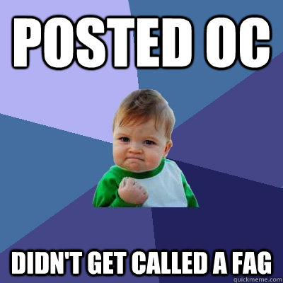 posted oc didnt get called a fag - Success Kid